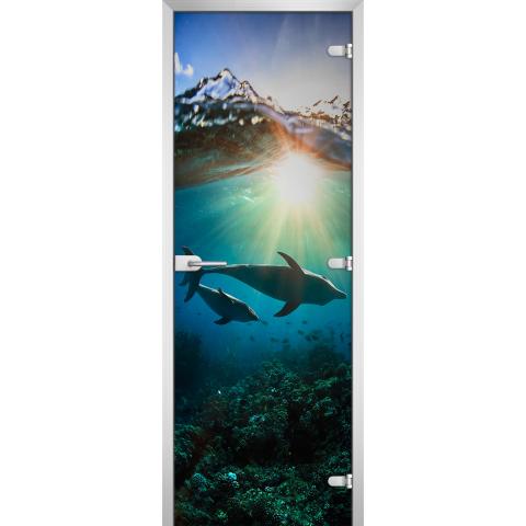 Дверь стеклянная Underwater World-20